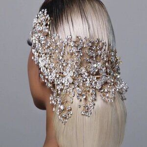 New Bestseller Gold or Silver Bridal Hair Accessories l Rhinestone Wedding Hair